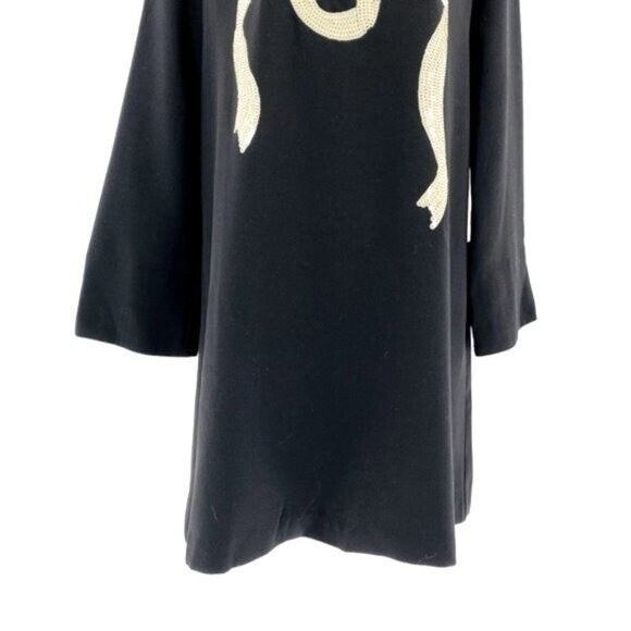 Tuckernuck | NEW Black Bow Jamie Long Sleeve Sequins Mini Dress Size XXS