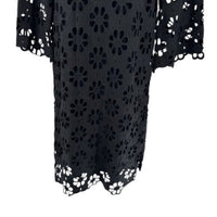 Tuckernuck NEW Noir Eyelet Hutton Long Sleeve Cotton Formal Midi Dress Size M