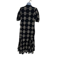 Tuckernuck NEW Black Eyelet Lewis Puff Sleeve Embroidered Maxi Dress Size XS