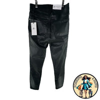 7 For All Mankind | NEW High Waist Ankle Skinny Black Coated Denim Jeans Size 26