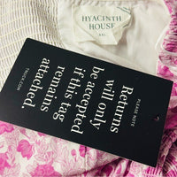 Hyacinth House | NEW Pink & White Floral Ruffle Hem Camellia Midi Dress Size XXL