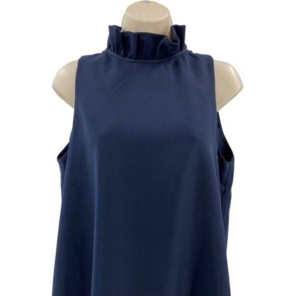 Tuckernuck | NEW Navy Blythe Ruffle Collar Mini Dress Size XS