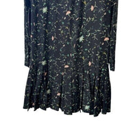 Tuckernuck NEW Campden Vine Tate Black Long Sleeve Pleated Mini Dress Size XL
