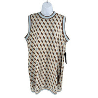 Tuckernuck NEW Tan Ocean Spray Knit Geo Marie Sleeveless Mini Dress Size XXL