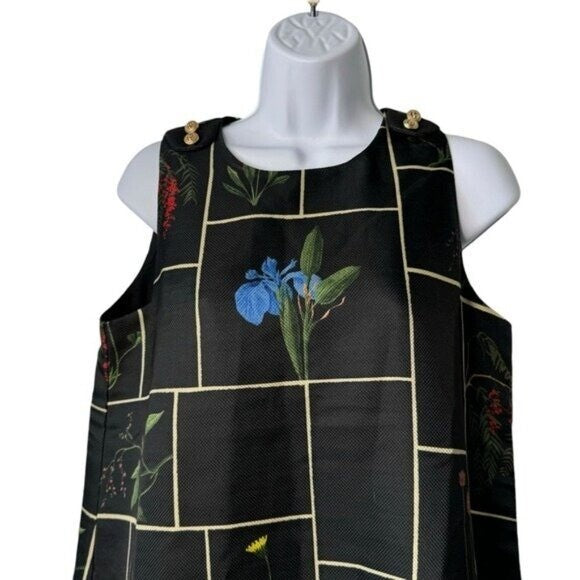 Tuckernuck NEW Black Fresher Buds Woven Grace Sleeveless Mini Dress Size XXS