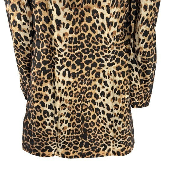 Tuckernuck x India Hicks NEW Leopard Domino Long Sleeve Party Mini Dress Size XS