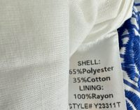 Tuckernuck NEW Blue White Eyelet Stripe Cinza Embroidered Midi Skirt Size L