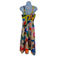 Tuckernuck NEW Vivid Jardin Dominique Fit and Flare Floral Midi Sun Dress S