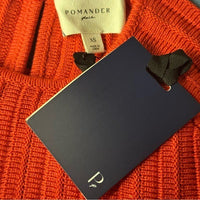 Pomander Place | NEW Red Adi Knit Round Neckline Bell Sleeve Mini Dress Size XS