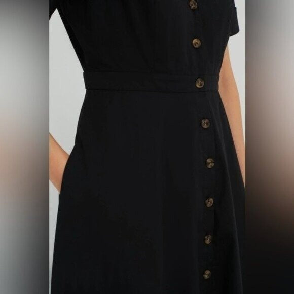 Tuckernuck | NEW Black Kate Short Sleeve Fit and Flare Maxi Dress Size XS
