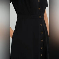 Tuckernuck | NEW Black Kate Short Sleeve Fit and Flare Maxi Dress Size XS
