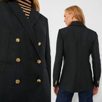 Tuckernuck NEW Black Diana Double Breasted Oversized Boxy Fit Blazer Size XXS