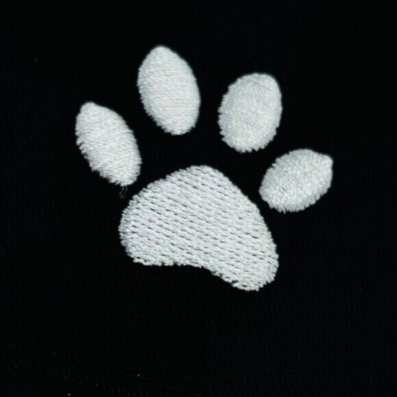 Poshing 4 Paws NEW Unisex Adjustable Paw Embroidered Baseball Cap in Black