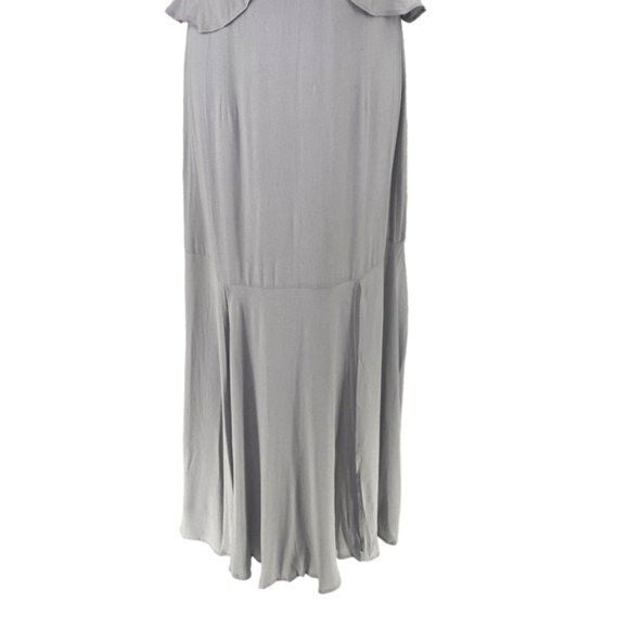 Lovestitch X Petal & Pup | NEW Tanya Beaded Maxi Dress in Grey Size M