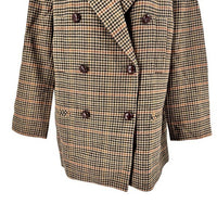 Tuckernuck NEW Brown Houndstooth Kensington Winter Wool Pea Coat Size XL
