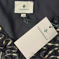 Tuckernuck | NEW Nightly Organza V-neckline Easton Top in Black & Gold Size S