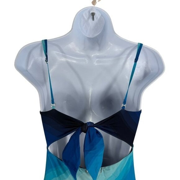 Cala De La Cruz NEW Paradiso Violeta Blue Ombre One Piece Swimsuit Size S