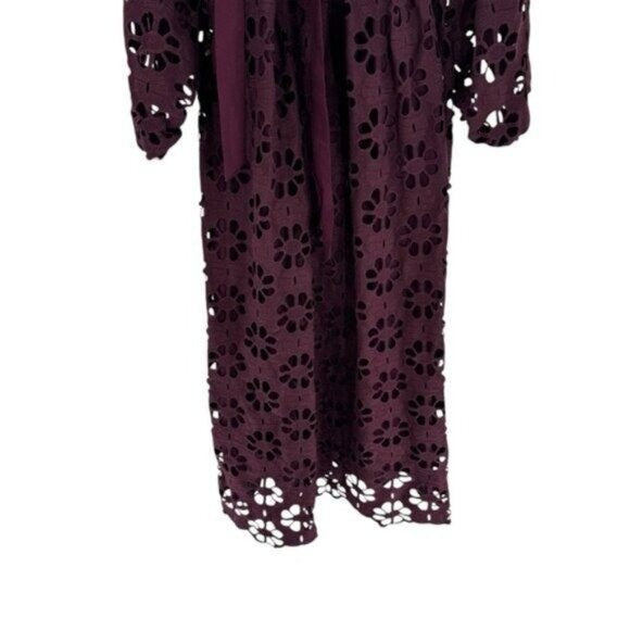 Tuckernuck NEW Merlot Lace Calliope Long Sleeve Chic Maxi Dress Size XL