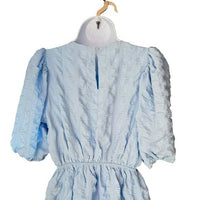 Hyacinth House NEW Blue Emersyn Textured Short Sleeve Party Mini Dress Size XS