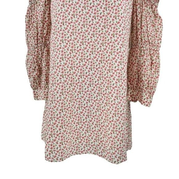 Hyacinth House NEW Textured Floral Puff Sleeve Clemons Floral Mini Dress Size XL