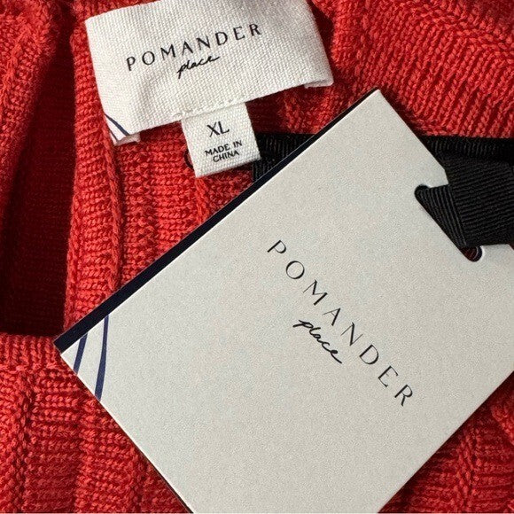 Pomander Place | NEW Red Adi Knit Round Neckline Bell Sleeve Mini Dress Size XL