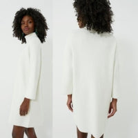 Pomander Place | NEW Winter White Vivianne Turtleneck Sweater Mini Dress Size L