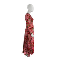 Tuckernuck NEW Pink Peony Meadows Libby Long Sleeve Maxi Dress Size XXS