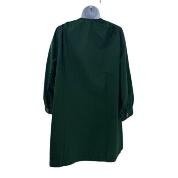 Tuckernuck NEW Dark Green Blake Long Sleeve Relaxed Fit Mini Dress Size XXS
