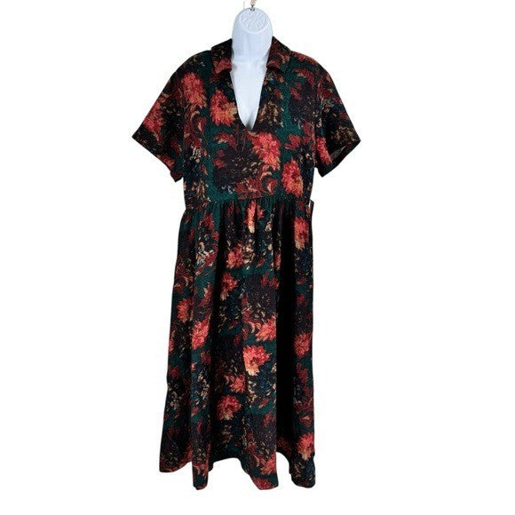 Tuckernuck NEW Persimmon Floral Jacquard Adelaide Formal Midi Dress Size XXL