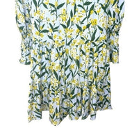 Pomander Place NEW Palmetto Garden Blue and Yellow V Neck Mini Dress Size XXL