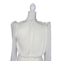 NBD NEW Arijana Cut Out Formal Party Long Sleeve Mini Dress in White Size S