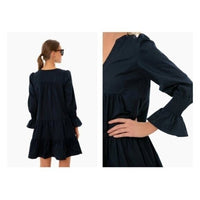 Pomander Place | NEW Navy Cotton Poplin Kenzo Mini Dress Size S