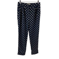 Tuckernuck | NEW Pixie Polka Dot Preppy Pleated Trouser in Navy & White Size M
