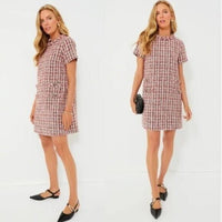 Tuckernuck | NEW Magnolia Tweed Short Sleeve Crew Neck Jackie Mini Dress Size L