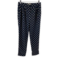 Tuckernuck | NEW Pixie Polka Dot Preppy Pleated Trouser in Navy & White Size XS