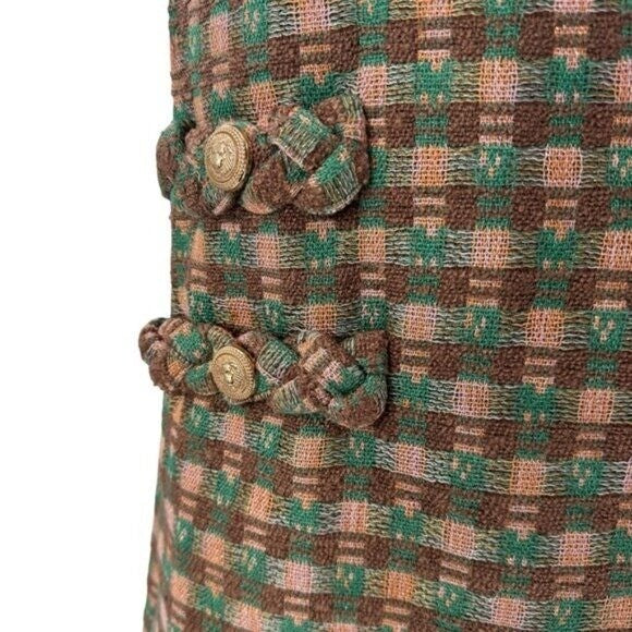 Tuckernuck NEW Neapolitan Tweed Sleeveless Retro Mod Jackie Mini Dress Size L