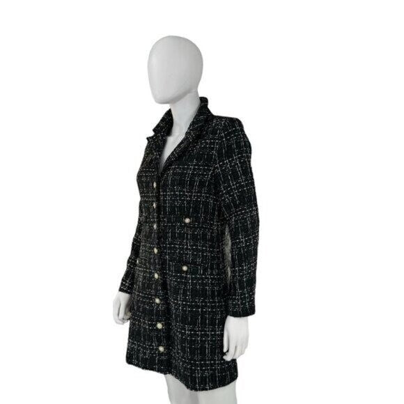Pomander Place NEW Black Tweed Stacie Preppy Retro Blazer Mini Dress Size XL
