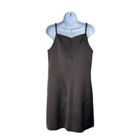 Tuckernuck Chocolate Satin Lara Square Neck Party Cocktail Formal Mini Dress 8