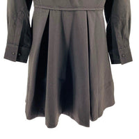 Pomander Place | NEW Black Annalise Long Sleeve Pleated Mini Dress Size S