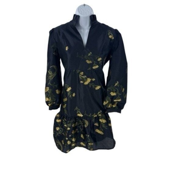 Tuckernuck | NEW Navy Jasmine Vine Jacquard Palmerston Dress Size XL