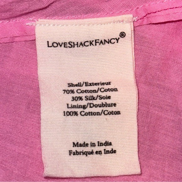 LoveShackFancy | NEW Karalie Silk Blend Maxi Dress in Holiday Sun Fuchsia Size 2