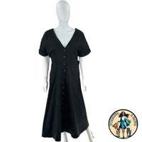 Tuckernuck | NEW Black Kate Short Sleeve Fit and Flare Maxi Dress Size XS