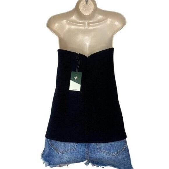Tuckernuck | NEW Strapless Corset Noir Crepe Marin Top in Black Size XXL