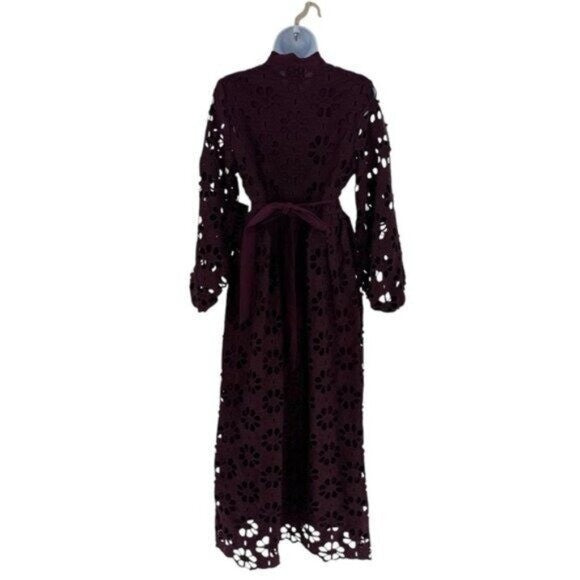 Tuckernuck NEW Merlot Lace Calliope Long Sleeve Chic Maxi Dress Size XL