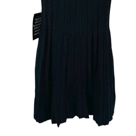 Pomander Place NEW Black Knit Adi Sleeveless A Line Classic Mini Dress Size L