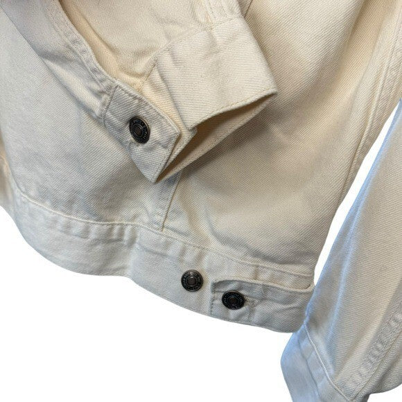 Free People | NEW Jolene Trucker Denim Jacket In Ecru Size S