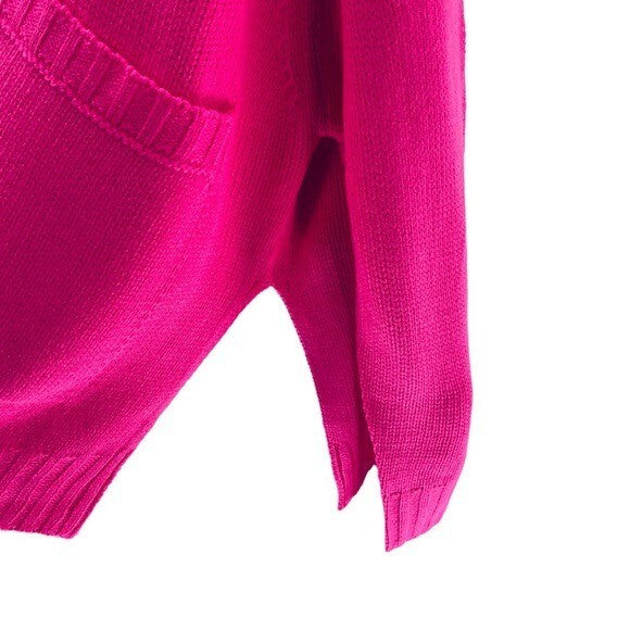 Pomander Place |  Slone Hot Pink Barbiecore Oversized Cardigan Sweater Size XS