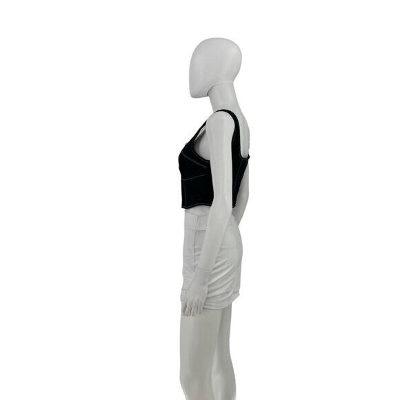 REMI x REVOLVE NEW Yuval Corset Top in Denim Blue Size Large