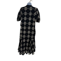 Tuckernuck NEW Black Eyelet Lewis Puff Sleeve Embroidered Maxi Dress Size S