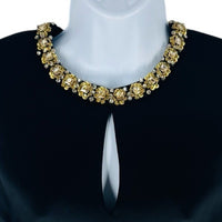 SELF-PORTRAIT NEW Embellished Black Gold Satin Short Sleeve Blouse Size 4